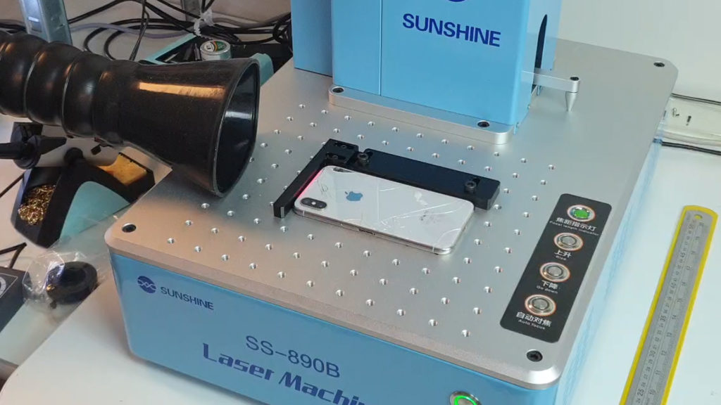 Sunshine SS-890b  un laser pour réparer un iPhone X red light
